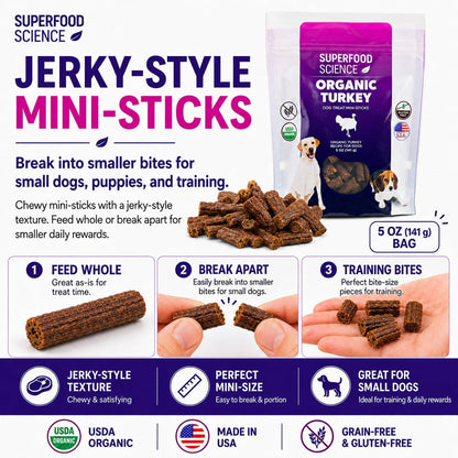 Hypoallergenic Healthy Dog Treats: Plant-Based Vegetarian Dog Snacks w/ Kelp, Sweet Potato, Chia, Flaxseed, Coconut Oil for Skin & Coat, Grain & Gluten-Free Vegan Protein Dog Treats Training, 5 oz