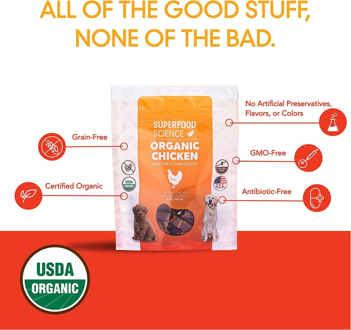 Hypoallergenic Healthy Dog Treats: Plant-Based Vegetarian Dog Snacks w/ Kelp, Sweet Potato, Chia, Flaxseed, Coconut Oil for Skin & Coat, Grain & Gluten-Free Vegan Protein Dog Treats Training, 5 oz