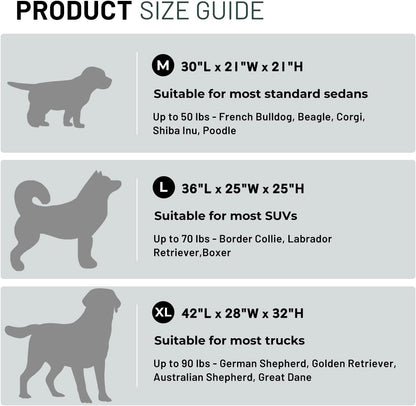 36 Inch Collapsible Dog Crate for Large Dogs, Travel Dog Crate Grey