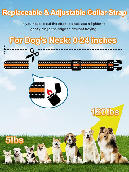 Dog Shock Collar 2 Dogs (5-120Lbs) - 3300 ft Waterproof Training Collar for Dogs Large Medium Small with Rechargeable Remote, Beep (1-8) Vibration (1-16) and Humane Shock (1-99) Modes
