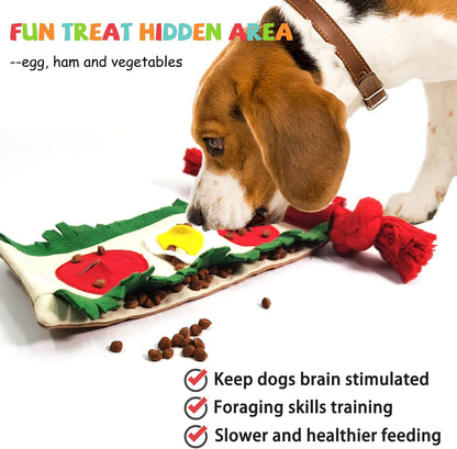 Dog Puzzle Enrichment Toy, Squeaky Crinkle Plush Turtle Puppy Toy