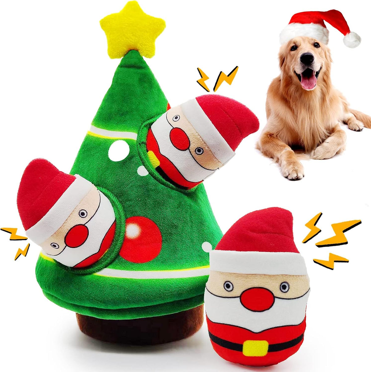Dog Puzzle Enrichment Toy, Squeaky Crinkle Plush Turtle Puppy Toy