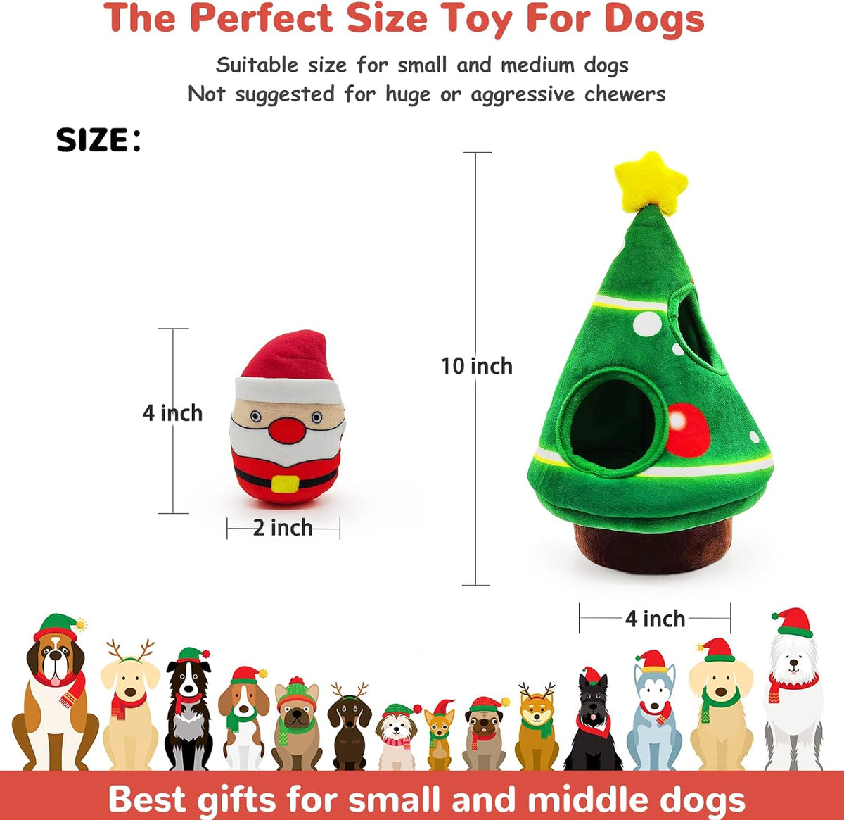 Dog Puzzle Enrichment Toy, Squeaky Crinkle Plush Turtle Puppy Toy