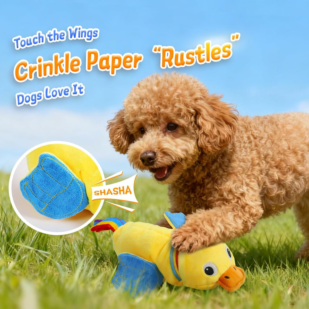 Dog Puzzle Enrichment Toy, Squeaky Crinkle Plush Turtle Puppy Toy