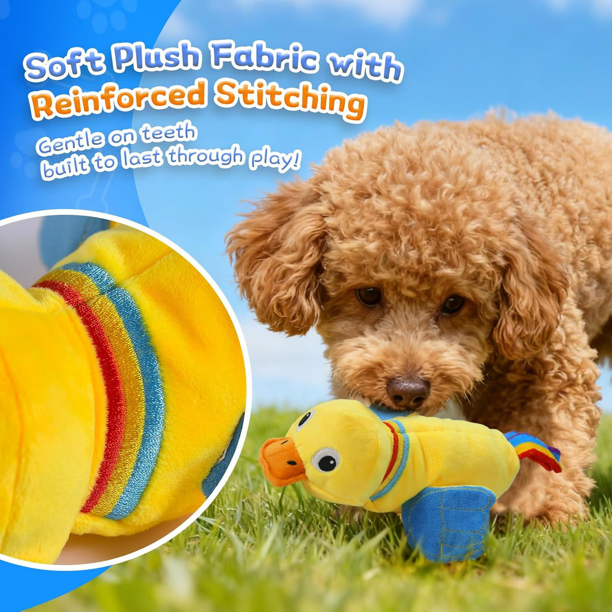 Dog Puzzle Enrichment Toy, Squeaky Crinkle Plush Turtle Puppy Toy