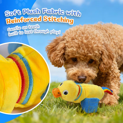 Dog Puzzle Enrichment Toy, Squeaky Crinkle Plush Turtle Puppy Toy