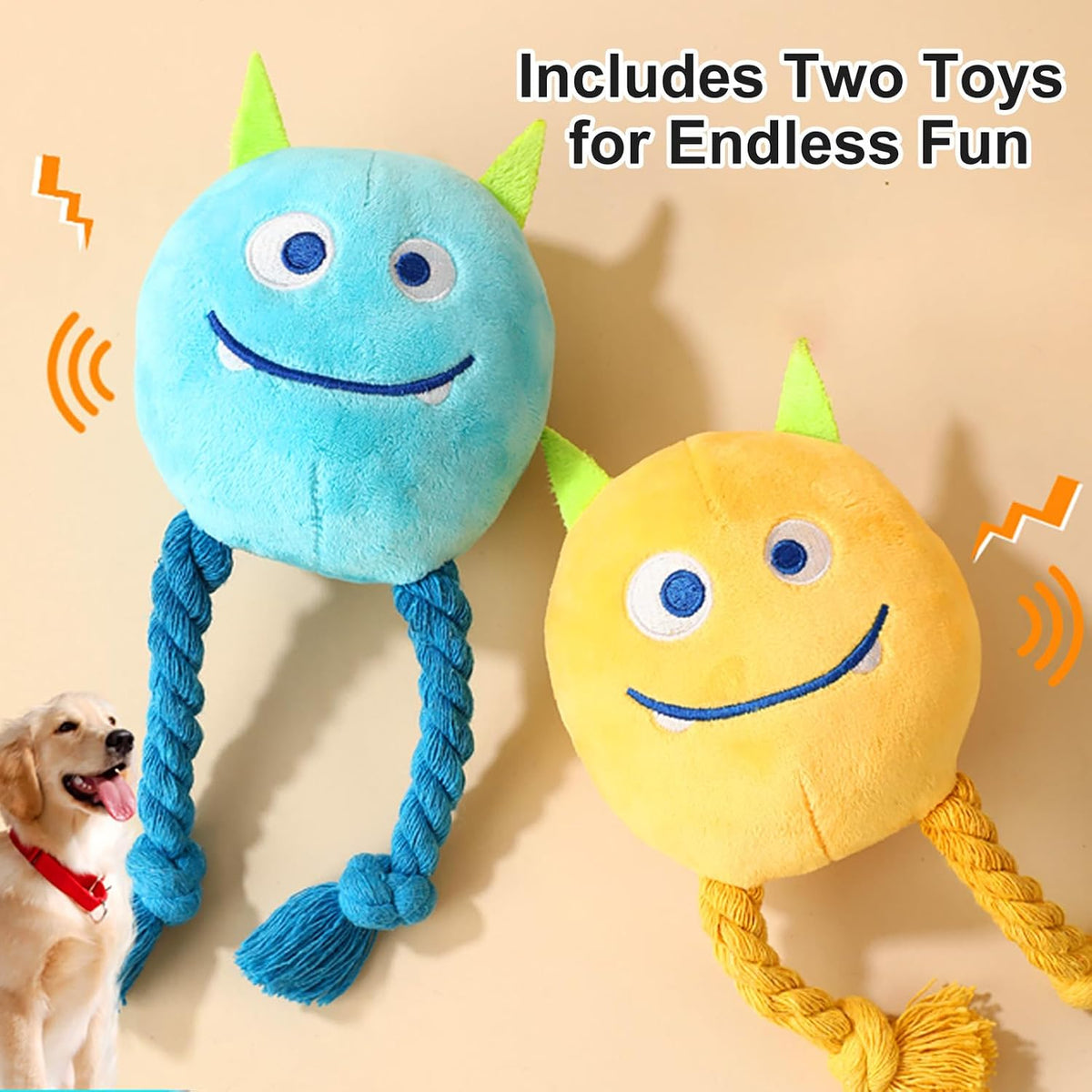 Dog Puzzle Enrichment Toy, Squeaky Crinkle Plush Turtle Puppy Toy