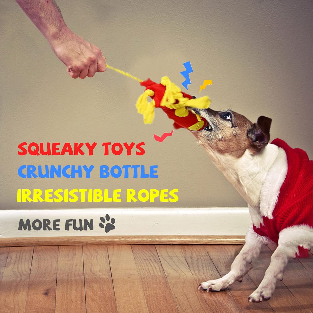Dog Puzzle Enrichment Toy, Squeaky Crinkle Plush Turtle Puppy Toy
