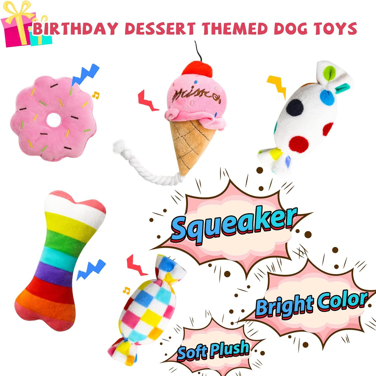 Dog Puzzle Enrichment Toy, Squeaky Crinkle Plush Turtle Puppy Toy