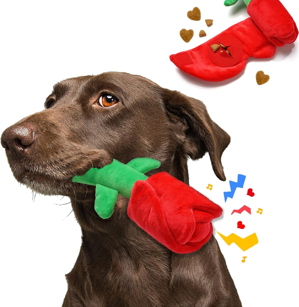 Dog Puzzle Enrichment Toy, Squeaky Crinkle Plush Turtle Puppy Toy