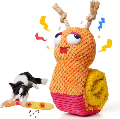 Dog Puzzle Enrichment Toy, Squeaky Crinkle Plush Turtle Puppy Toy