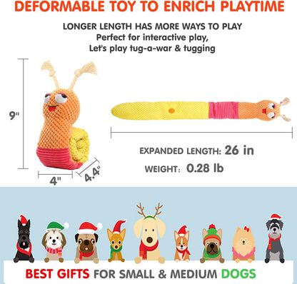 Dog Puzzle Enrichment Toy, Squeaky Crinkle Plush Turtle Puppy Toy