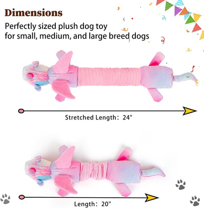 Dog Puzzle Enrichment Toy, Squeaky Crinkle Plush Turtle Puppy Toy