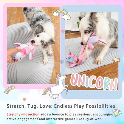 Dog Puzzle Enrichment Toy, Squeaky Crinkle Plush Turtle Puppy Toy