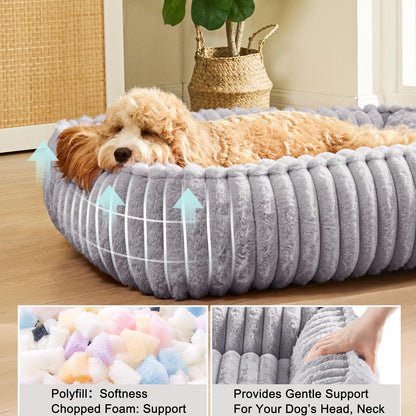 Medium Dog Bed Calming Cat Bed for Indoor Cats 24’’x20’’SageGrey