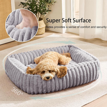 Medium Dog Bed Calming Cat Bed for Indoor Cats 24’’x20’’SageGrey