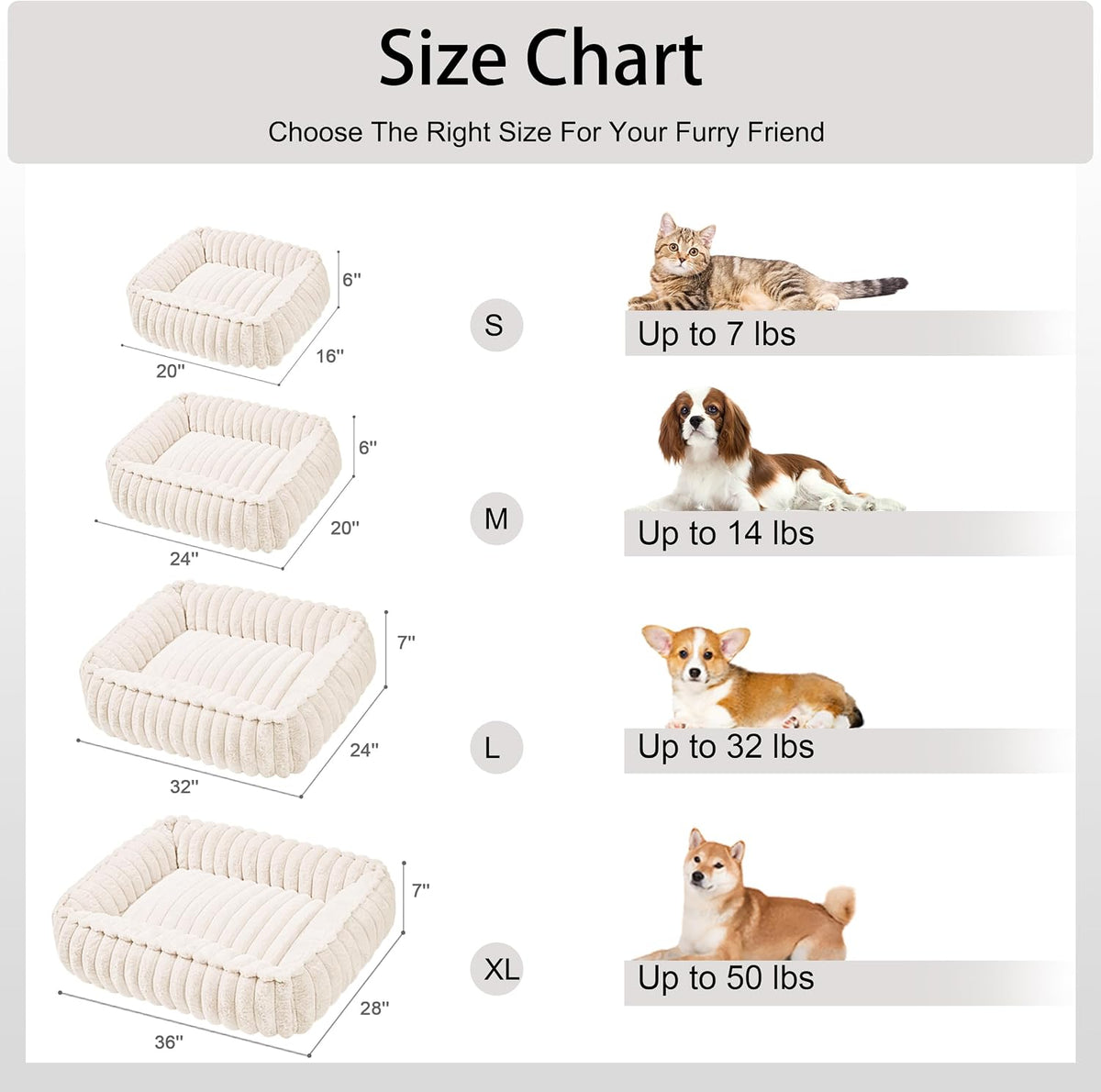 Medium Dog Bed Calming Cat Bed for Indoor Cats 24’’x20’’SageGrey