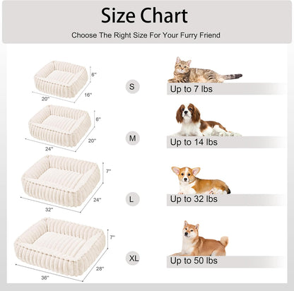 Medium Dog Bed Calming Cat Bed for Indoor Cats 24’’x20’’SageGrey