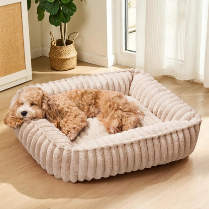 Medium Dog Bed Calming Cat Bed for Indoor Cats 24’’x20’’SageGrey