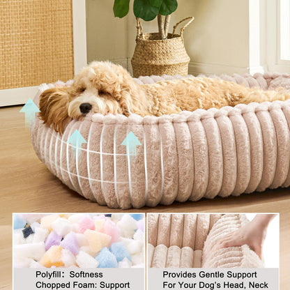 Medium Dog Bed Calming Cat Bed for Indoor Cats 24’’x20’’SageGrey