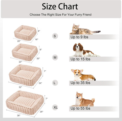 Medium Dog Bed Calming Cat Bed for Indoor Cats 24’’x20’’SageGrey