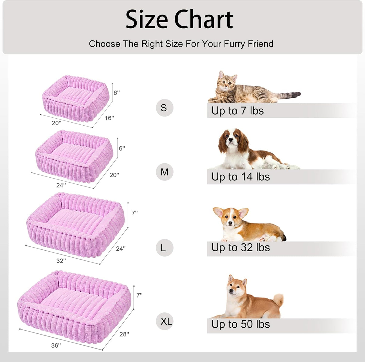 Medium Dog Bed Calming Cat Bed for Indoor Cats 24’’x20’’SageGrey