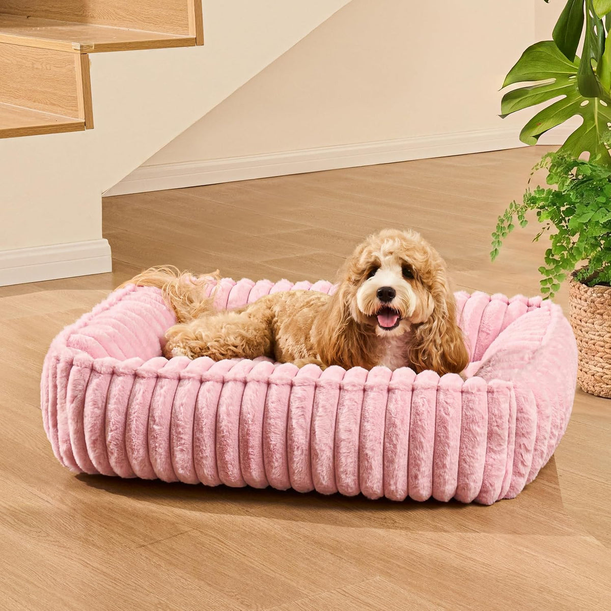 Medium Dog Bed Calming Cat Bed for Indoor Cats 24’’x20’’SageGrey