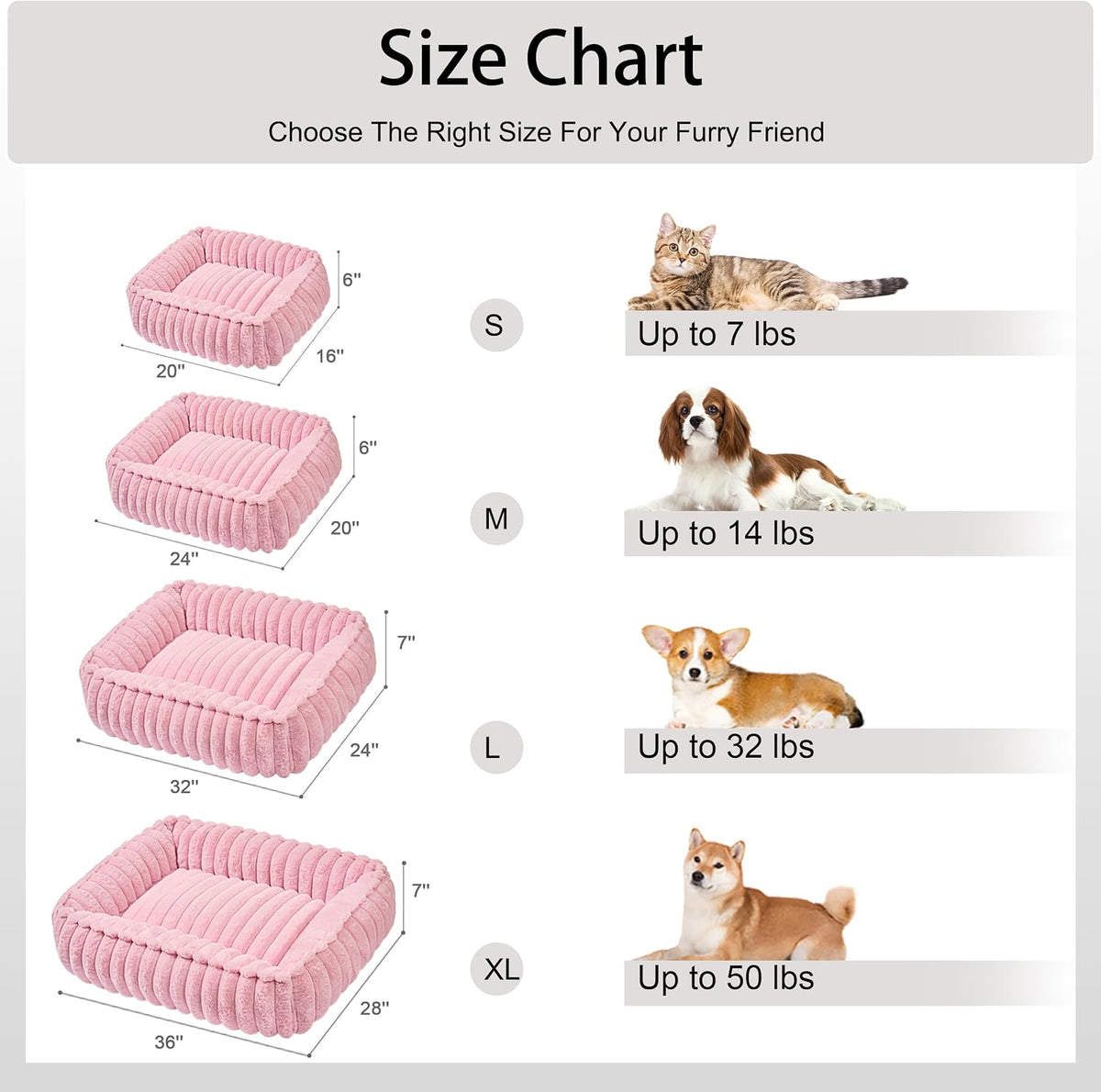 Medium Dog Bed Calming Cat Bed for Indoor Cats 24’’x20’’SageGrey
