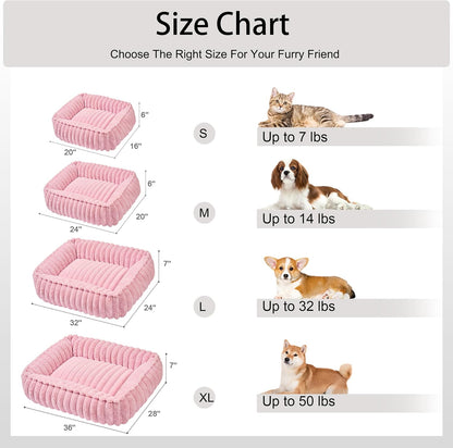 Medium Dog Bed Calming Cat Bed for Indoor Cats 24’’x20’’SageGrey