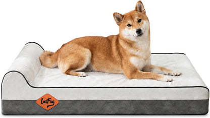 Orthopedic Dog Bed, Slate Grey 50''x36''x10'', Memory Foam