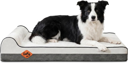 Orthopedic Dog Bed, Slate Grey 50''x36''x10'', Memory Foam