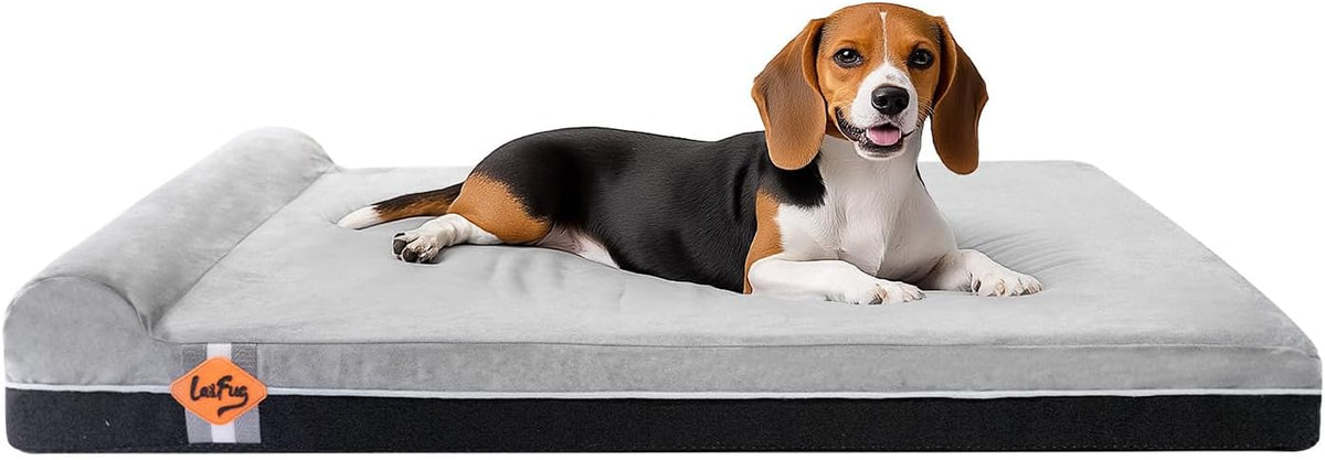 Orthopedic Dog Bed, Slate Grey 50''x36''x10'', Memory Foam