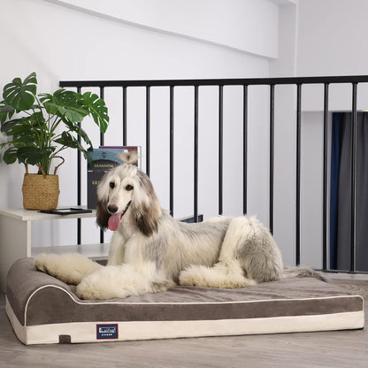 Orthopedic Dog Bed, Slate Grey 50''x36''x10'', Memory Foam