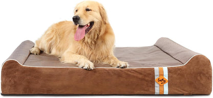 Orthopedic Dog Bed, Slate Grey 50''x36''x10'', Memory Foam