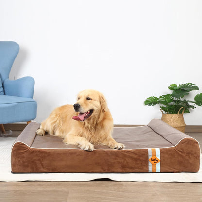 Orthopedic Dog Bed, Slate Grey 50''x36''x10'', Memory Foam