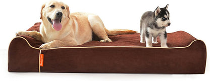 Orthopedic Dog Bed, Slate Grey 50''x36''x10'', Memory Foam