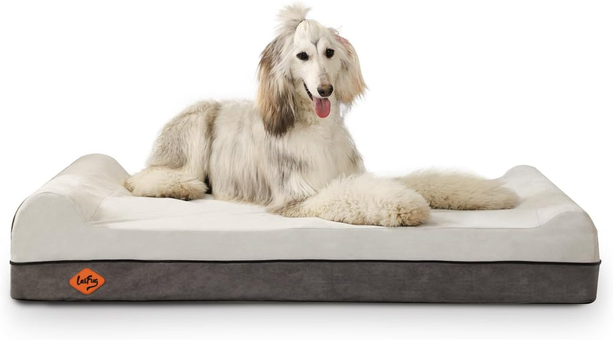 Orthopedic Dog Bed, Slate Grey 50''x36''x10'', Memory Foam