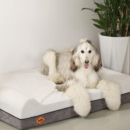 Orthopedic Dog Bed, Slate Grey 50''x36''x10'', Memory Foam
