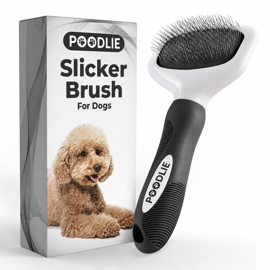 Poodle Pet Slicker Brush - For Dogs, Cats, Rabbits - Matted/Loose Fur, Knots - Suitable for Doodle/Goldendoodle Grooming and Shredding Short/Long Hair