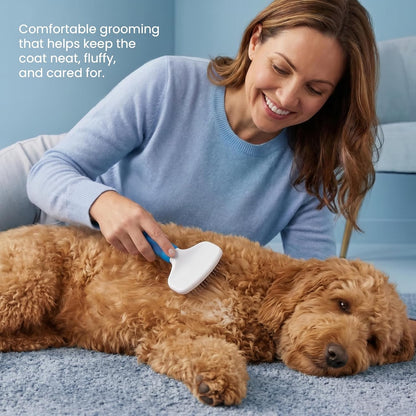 Poodle Pet Slicker Brush - For Dogs, Cats, Rabbits - Matted/Loose Fur, Knots - Suitable for Doodle/Goldendoodle Grooming and Shredding Short/Long Hair