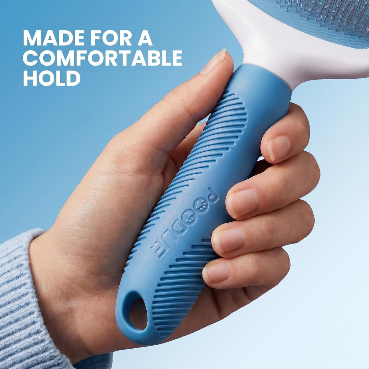 Poodle Pet Slicker Brush - For Dogs, Cats, Rabbits - Matted/Loose Fur, Knots - Suitable for Doodle/Goldendoodle Grooming and Shredding Short/Long Hair