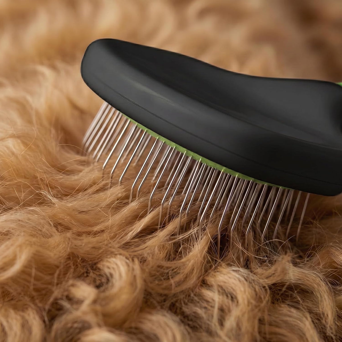Poodle Pet Slicker Brush - For Dogs, Cats, Rabbits - Matted/Loose Fur, Knots - Suitable for Doodle/Goldendoodle Grooming and Shredding Short/Long Hair