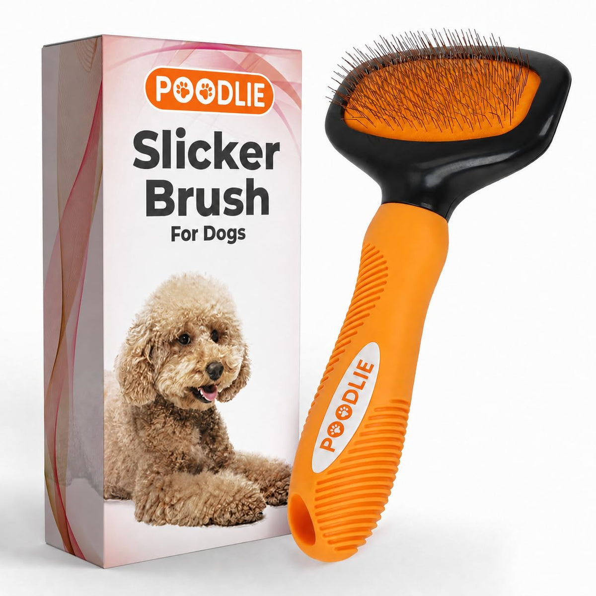 Poodle Pet Slicker Brush - For Dogs, Cats, Rabbits - Matted/Loose Fur, Knots - Suitable for Doodle/Goldendoodle Grooming and Shredding Short/Long Hair