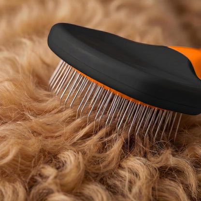Poodle Pet Slicker Brush - For Dogs, Cats, Rabbits - Matted/Loose Fur, Knots - Suitable for Doodle/Goldendoodle Grooming and Shredding Short/Long Hair