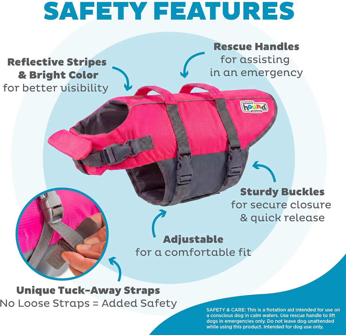 Granby Splash Dog Life Jacket, Life Vest, Orange, Large