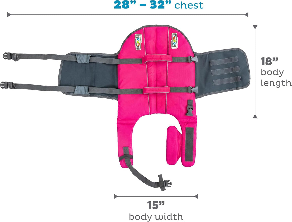Granby Splash Dog Life Jacket, Life Vest, Orange, Large