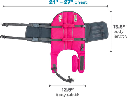 Granby Splash Dog Life Jacket, Life Vest, Orange, Large