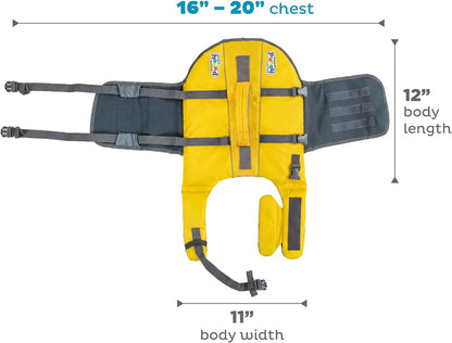 Granby Splash Dog Life Jacket, Life Vest, Orange, Large