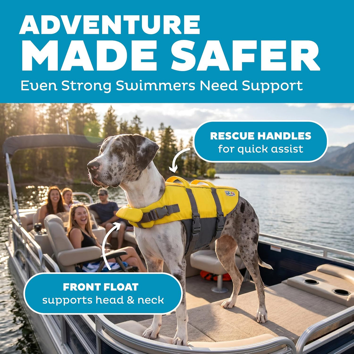 Granby Splash Dog Life Jacket, Life Vest, Orange, Large