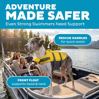 Granby Splash Dog Life Jacket, Life Vest, Orange, Large